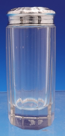 Dresser Jar hammered with shield glass 1 1/2